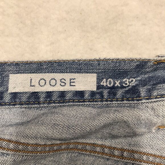 Y2K GAP 1969 Jean Loose Wide Leg Men 40x32 Baggy Grunge Skate Light Wash - Picture 14 of 16